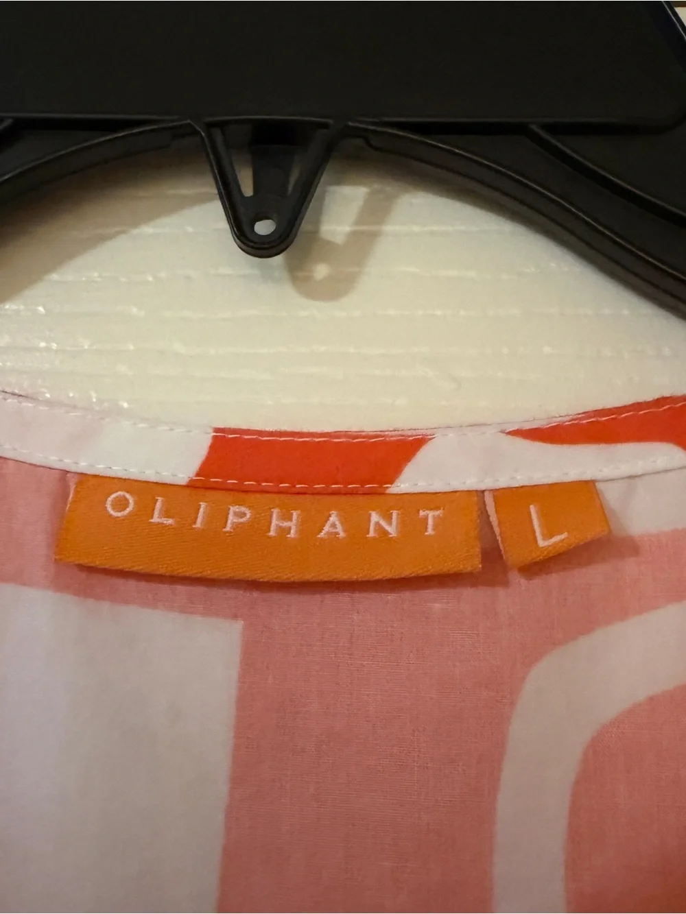 Women’s Orange & White Printed Tiered Dress - Picture 7 of 13